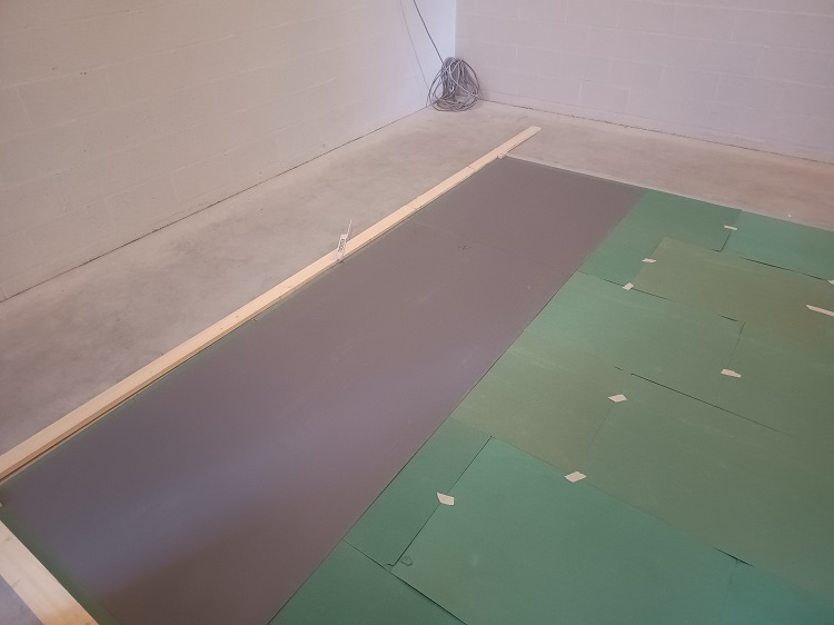 3. Now comes the installation of the floor’s outer shield: a double layer of electrical steel.